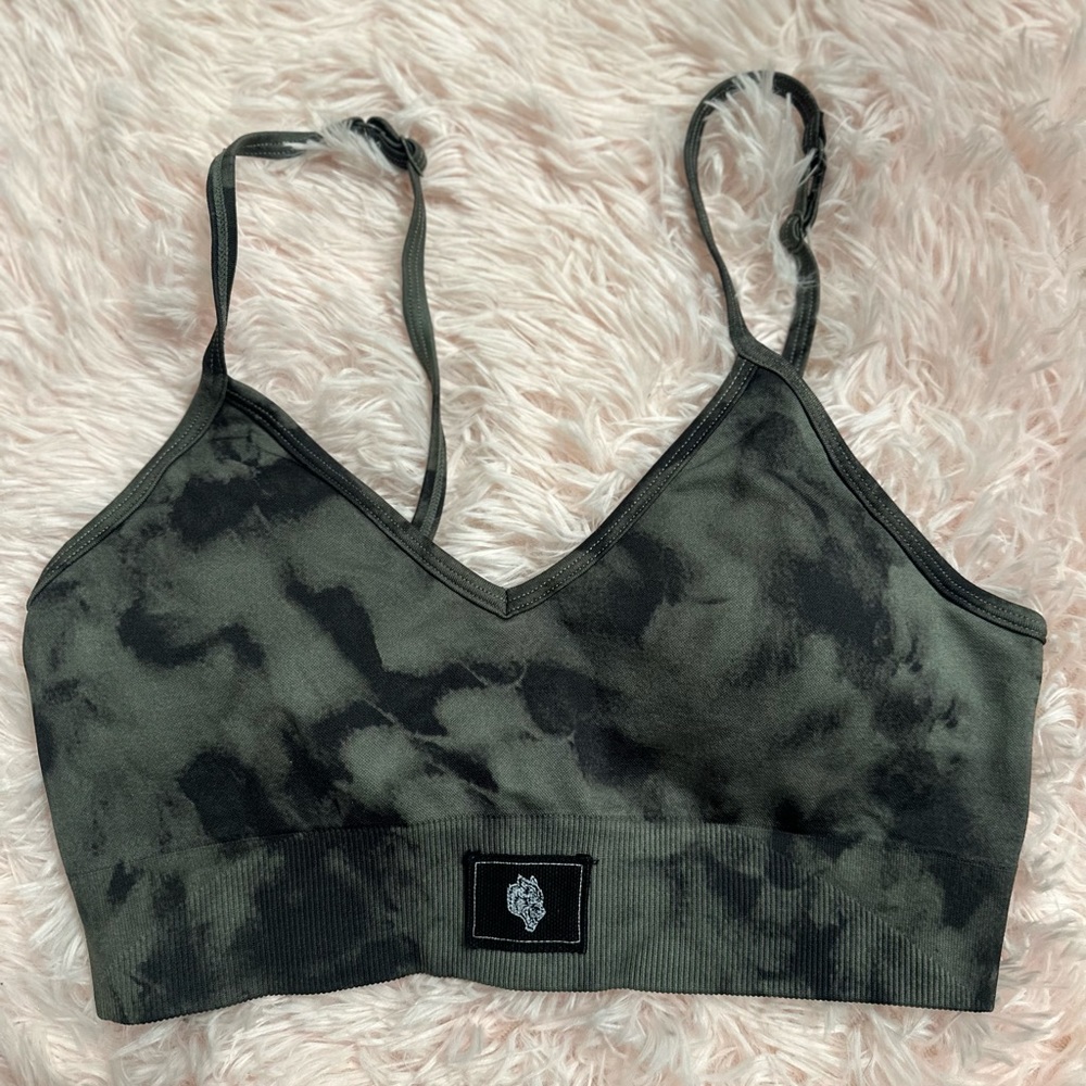 Darcsport dark green sports bra